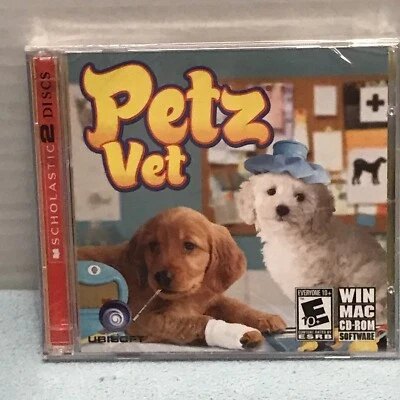 Petz Vet Ubisoft Scholastic CD-ROM Software 2007 Windows Mac 2 Discs CD - Image 1 of 4