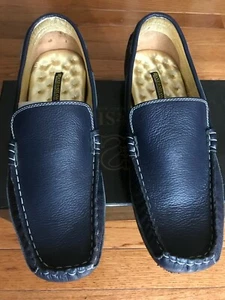 Zapatos sin cordones Shane And Shane para hombre estilo Hartley SSM-29-NA color azul marino talla 11M EE. UU. - Imagen 1 de 7