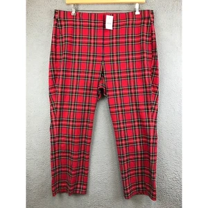New women's J Crew Factory tartan plaid pant size 18 - Picture 1 of 11