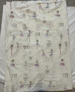 Pottery Barn Kids Flat Sheet Pink Ballet Ballerina Kids Room Decor Twin - Picture 1 of 5