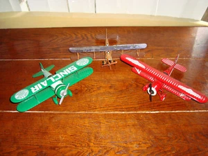 LOT OF 3 BI-WING BANK AIRPLANE SINCLAIR,ACE HARDWARE & REMINGTON GREAT CONDITION - Picture 1 of 21