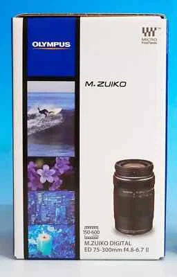 OM SYSTEM M.Zuiko Digital ED 75-300mm F4.8-6.7 II Zoom Lens for 4/3 mount Camera - Image 1 of 4