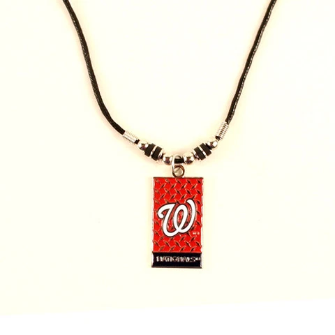 MLB Washington Nationals 18" Diamond Plate Style Necklace One Size Cover