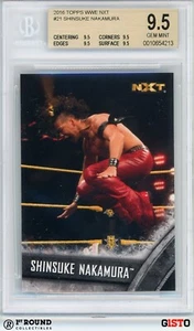 POP 1: Shinsuke Nakamura BGS 9.5: 2016 Topps WWE NXT 1st NXT Card Gisto Gem Mint - Picture 1 of 3
