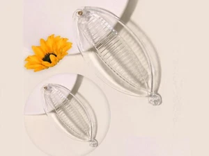 New Clear 14CM NEW FISH BANANA HAIR CLIP GRIP Slide Comb Hair Accessories Brown - Picture 1 of 14