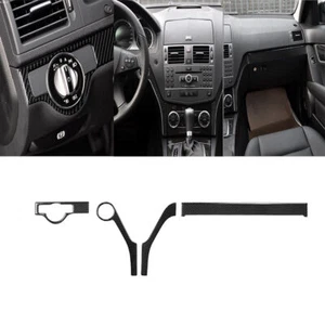 4Pcs Carbon Fiber Interior Dashboard Cover Trim For Mercedes-Benz C Class W204 - Picture 1 of 9