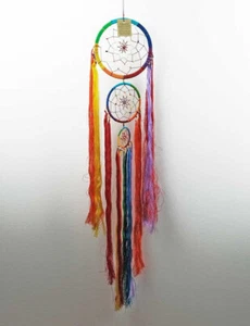 Acchiappasogni Arcobaleno Con Nappe - Foto 1 di 1
