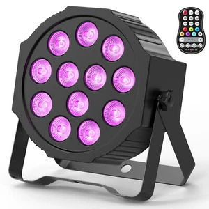 RGBW Par Light 4 in1 12 LEDs DMX LED Stage Lighting for DJ Disco Party Halloween - Picture 1 of 10