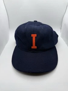 Vintage Ebbets Field Flannels Illinois Fighting Illini Hat Mens Size 7 Fitted - Picture 1 of 7