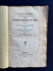 Catalogo Ragionato di Opere Stampate per Francesco Marcolini da Forlì - 1850 - Foto 1 di 6