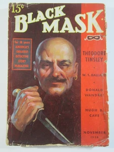 Black Mask Pulp Vol. 21 #8, noviembre 1938 GD+ ¡Cubierta Lunnon! Donald Wandrei Story! - Imagen 1 de 4