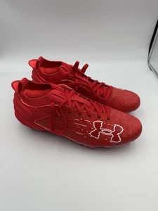 Under Armour Blur Smoke Suede 2.0 MC Red Football Cleats 3027978-600 Men's 8 NEW - Picture 1 of 5