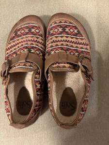 Women’s Soft Slip-on Loafer With Buckle Brown Leather Size 8 Multicolored - Picture 1 of 18