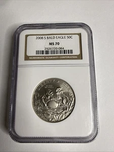 2008 S Bald Eagle Commemorative Half Dollar 50c NGC MS70 | Great Coin * A14 - Picture 1 of 4