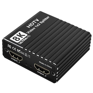 8K HDMI 1x2 Splitter Converter Adapter 8K60hz/4K120hz/1080P240hz with EDID - Picture 1 of 7