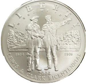 2004-P $1 Proof Lewis & Clark Bicentennial Silver Dollar #14312 - Picture 1 of 3