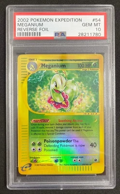 Pokemon Meganium Reverse Holo 🔥POP 27🔥 2002 Expedition 54/165 PSA 10 Pokemon C - Image 1 of 2