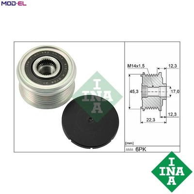 ALTERNATOR FREEWHEEL CLUTCH 535 0291 10 FOR RENAULT NISSAN QR25 2.5L 4cyl 2.5L - Image 1 of 4