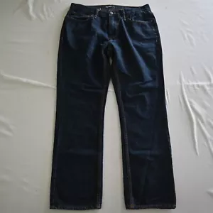 Old Navy 34x32 Straight Fit Dark Wash 100% Cotton Denim Mens Jeans - Picture 1 of 9