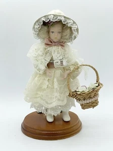 KSA Kurt Adler Collectibles Jocelyn Mostrom Doll w/Flower Basket Ornament - Picture 1 of 7