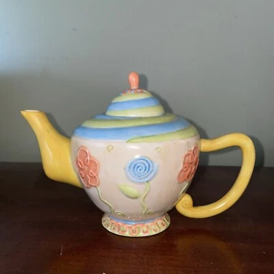Oneida Kitchen Country Bouquet Hand Painted Collectible Mini Teapot - Image 1 of 4