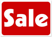 SALE NOW ON PLASTIC SIGN NOTICE sale retail sale sign