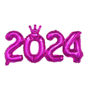 16“ New Year 2024 Number Foil Balloon Happy Christmas Party Decoration Supplies