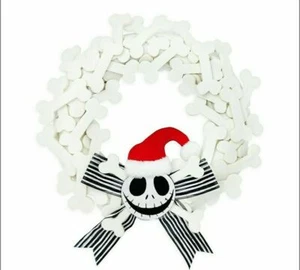 New Disney Jack Skellington Holiday Wreath Bone The Nightmare Before Christmas - Picture 1 of 3