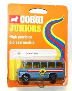 Corgi Juniors # 15...Mercedes-Benz School Bus...Blue 1/64