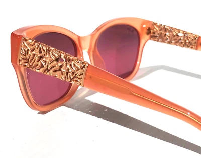 NEW Maui Jim MONSTERA LEAF 24K Gold Guava Pink POLARIZED Rose Sunglass RS747-09A - Image 1 of 4