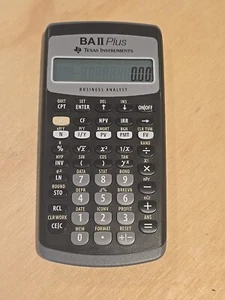 Texas Instruments BA II PLUS Financial Handheld Calculator with Cover - Picture 1 of 4