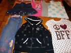 7 pc GIRLS CLOTHES SIZE 10 - 1 JEAN SKIRT  1 PANTS  4 SHIRTS 1 HOODIE   # 433