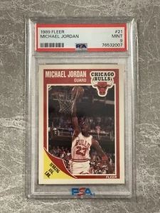 1989 Fleer Michael Jordan #21 PSA 9 MINT - Picture 1 of 2