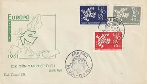 1961 Turkey FDC cover Europa CEPT - Picture 1 of 2