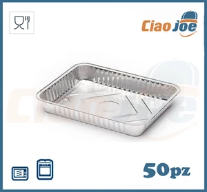 Vaschette Alluminio 8 Porzioni Forno e Asporto Contenitori Professionali 50pz - Imagen 1 de 1