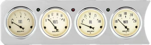 41 42 46 47 48 Chevy Car 4 Dash Panel Insert w/ Auto Meter Antique Beige Gauges - Picture 1 of 2