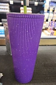 NEW Starbucks Purple Glow in the Dark Halloween 24OZ Tumbler - Bild 1 von 3