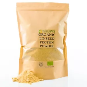 Organic Vegan Linseed Flax Seed Protein Powder 30g High Protein BCAA Aminos - Picture 1 of 20
