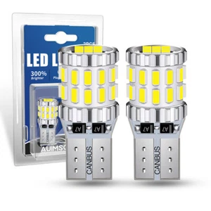 1 Pair T10 168 194 2825 LED Front Side Marker Light Bulb 6000K Clear Cool White - Picture 1 of 15
