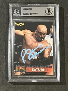 PERRY SATURN 1999 TOPPS WCW/NWO NITRO SIGNED AUTOGRAPHED CARD BAS AUTHENTIC - Picture 1 of 2