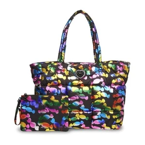Betsey Johnson Puffy Weekender & Wristlet Pouch Size Large - Picture 1 of 14