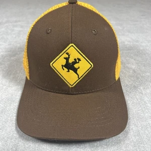 Arcadian Outfitters Mütze Kappe Druckknopflasche gelb braun Cowboy reiten Hirsch - Bild 1 von 6