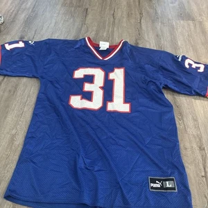 NEW YORK GIANTS #31 JASON SEHORN VINTAGE PUMA TEAM NFL JERSEY UOMO L - Foto 1 di 8