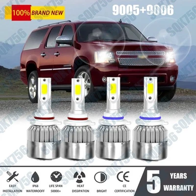 Kit de 4 bombillas LED para Chevrolet Suburban 2500 2000-2006 9005 9006 Foto 1 de 4