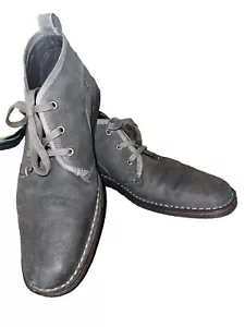 John Varvatos USA Mens Dark GrayNubuck Ankle Casual Chukka Boots Size 12 M - Picture 1 of 7