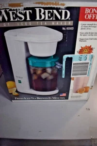 Máquina de té helada West Bend de 2 cuartos con juego de 4 vasos adicionales - ¡Caja original! - LIMPIO - Imagen 1 de 13