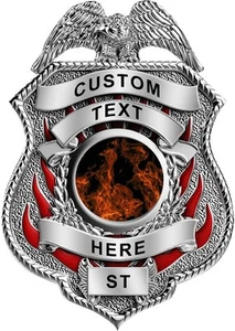 Custom Firefighter badge vinyl graphic decal sticker style 1 - Picture 1 of 1