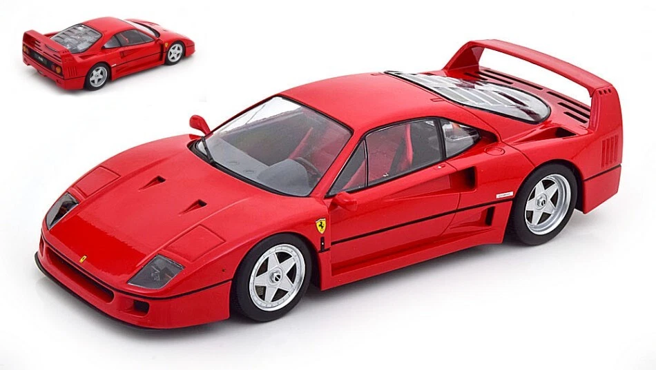 MODELLINO AUTO STATICO KK SCALE FERRARI F40 SEDILI ROSSI 1987 ROSSO 1:18 - Immagine 1 di 1