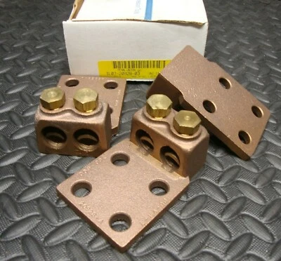 3 Lot NEW Penn Union VL2-21919 HH Terminal Mechanical Lug Copper 300-500 Kcmil - Image 1 of 4
