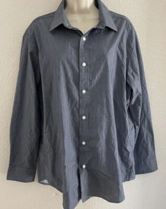 Lucky Brand Shirt Blue Chambray Button Down Slim Fit 16-16.5 L - Picture 1 of 5